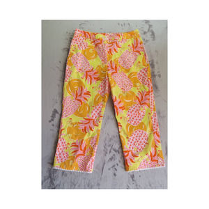 Lilly‎ Pulitzer Women's Bright Colorful Pineapple Cropped Pant. Size 2